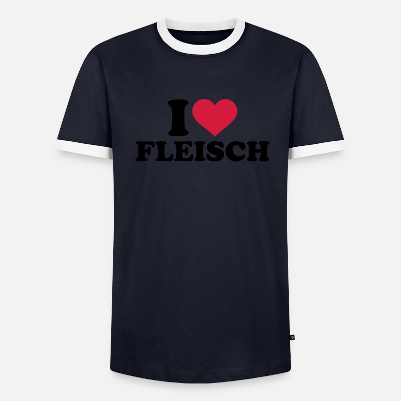 Fleisch Männer Kontrast-T-Shirt