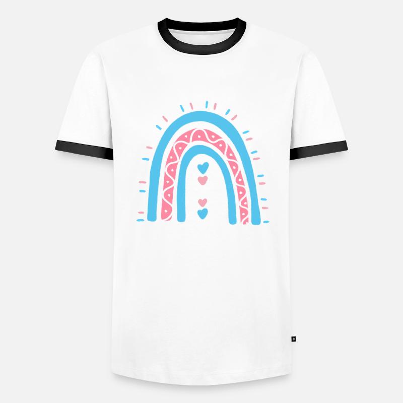 Transgender Boho Rainbow Trans Pride Men's Ringer Shirt