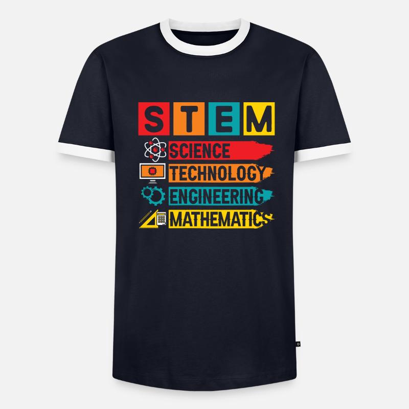 STEM Science Technology Engineering Mathematics Männer Kontrast-T-Shirt