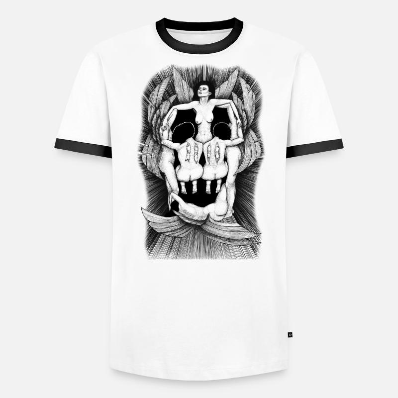 Fallen angels summoning the old samurai Men's Ringer Shirt