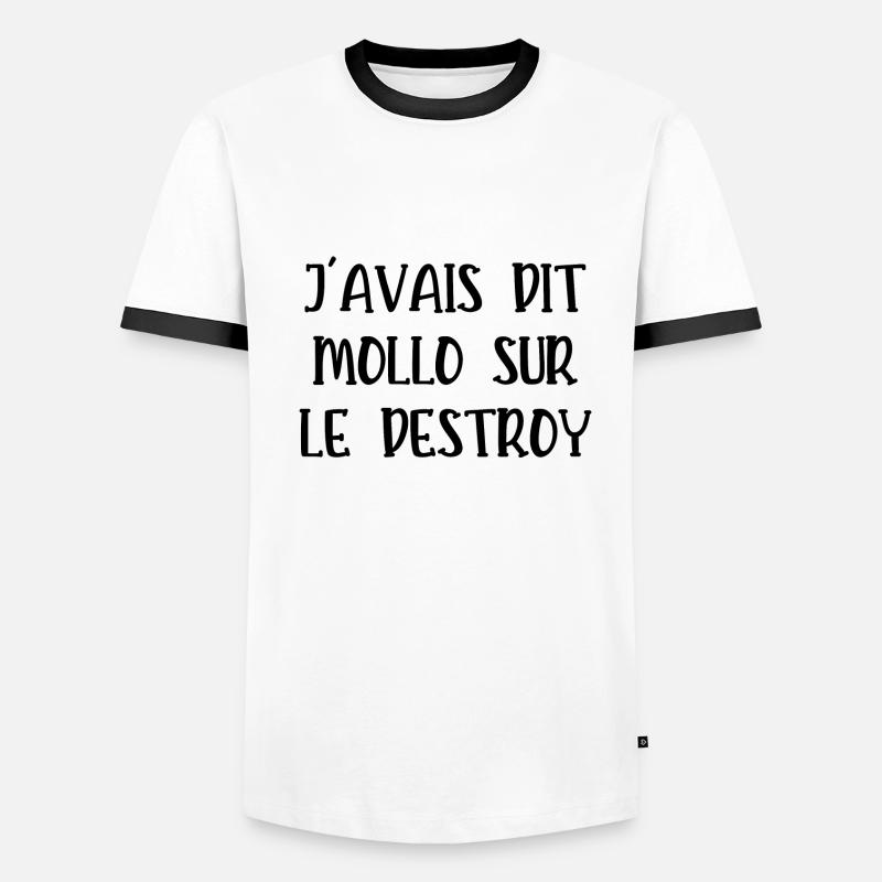 j'avais dit mollo sur le destroy T-shirt contrasté Homme