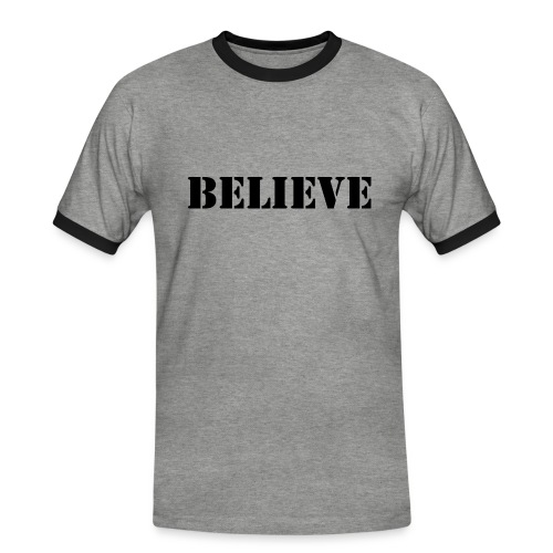 Believe - Männer Kontrast-T-Shirt