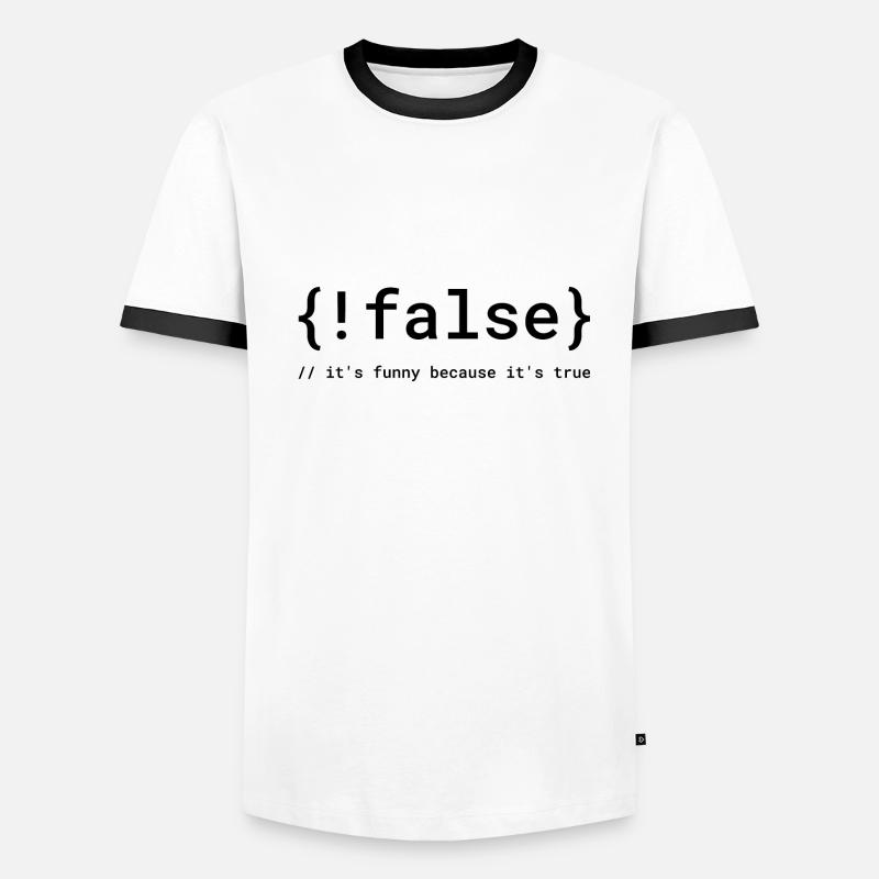 Code Humor Tee: Der logische Witz Männer Kontrast-T-Shirt