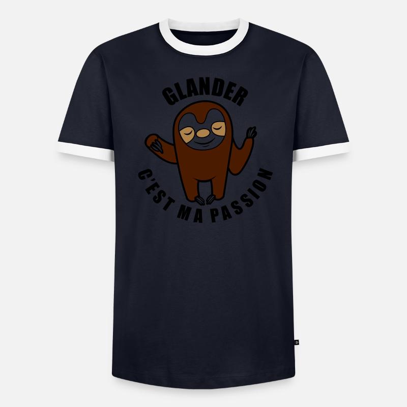 glander c'est ma passion T-shirt contrasté Homme
