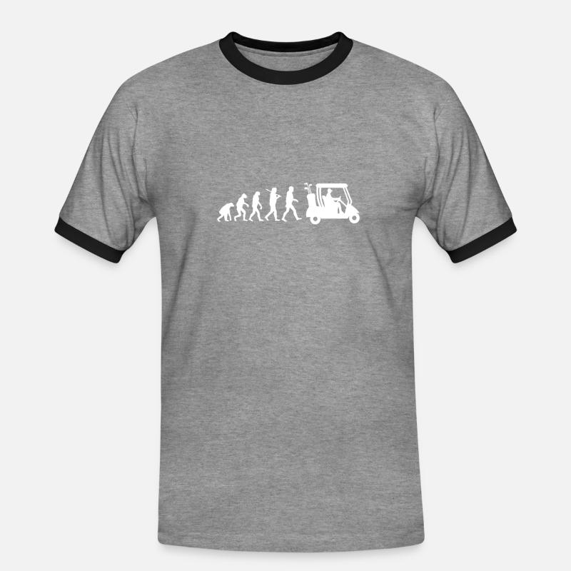 Evolution Golf - Männer Kontrast-T-Shirt - Grau meliert/Schwarz