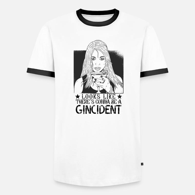 Es wird einen Gincident Funny Gin Spruch geben Männer Kontrast-T-Shirt