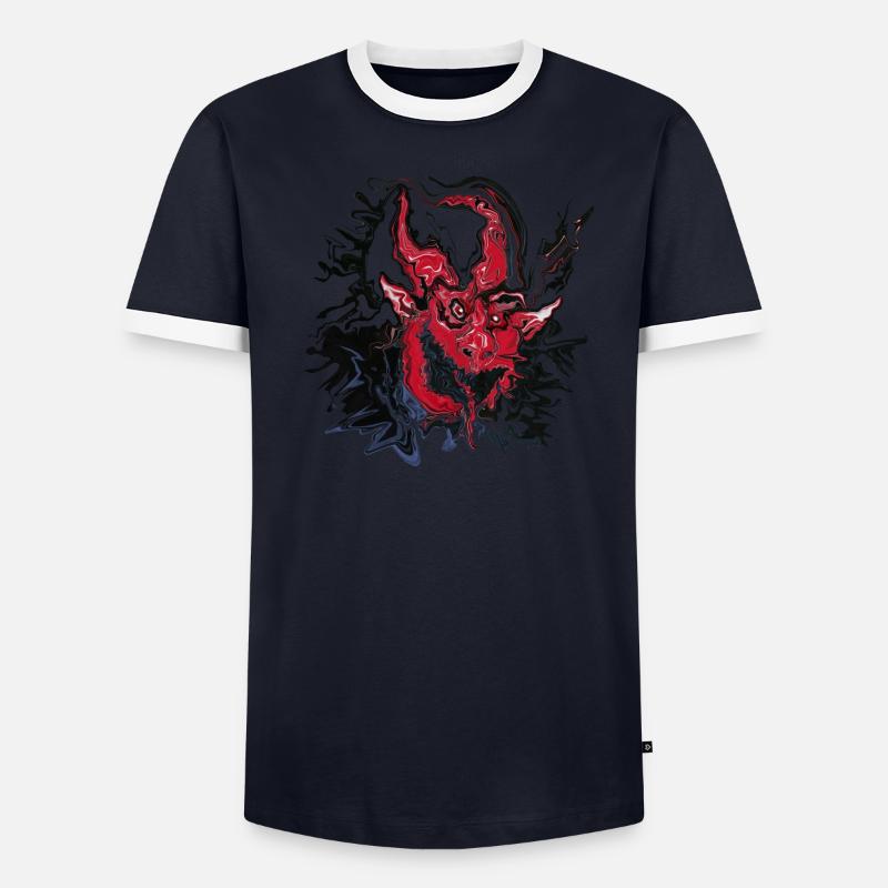 devil T-shirt contrasté Homme