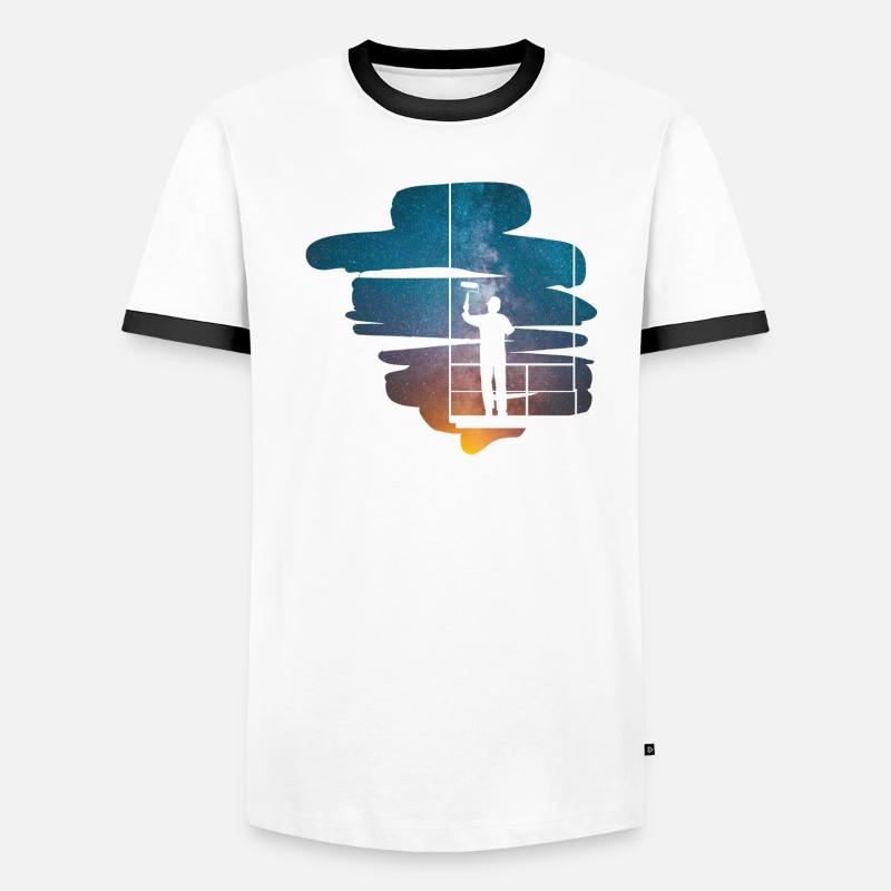 Galaxies painter gift Men's Ringer Shirt