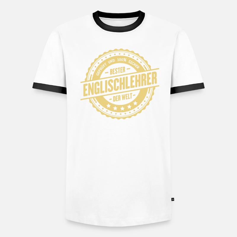 Bester Englischlehrer Männer Kontrast-T-Shirt