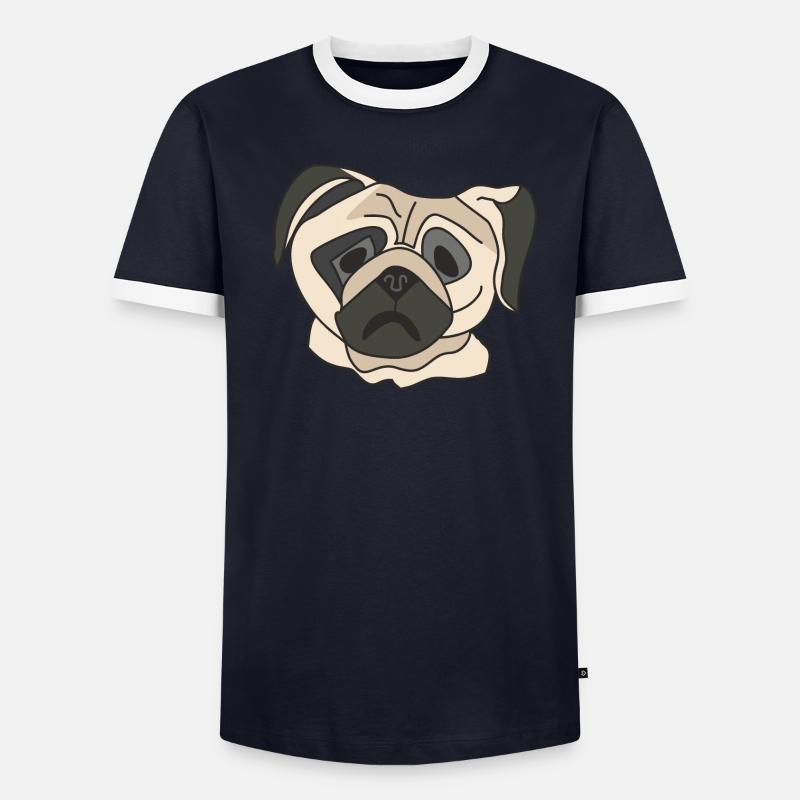 Visage de carlin T-shirt contrasté Homme