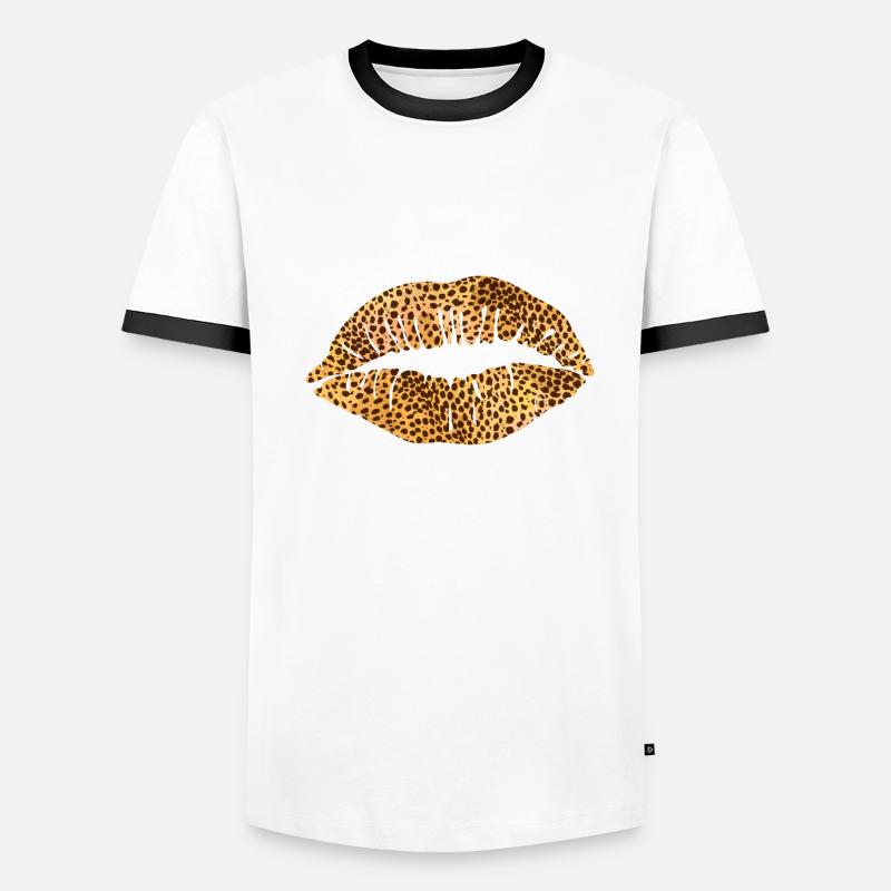 Bouche d’impression Leoprad T-shirt contrasté Homme