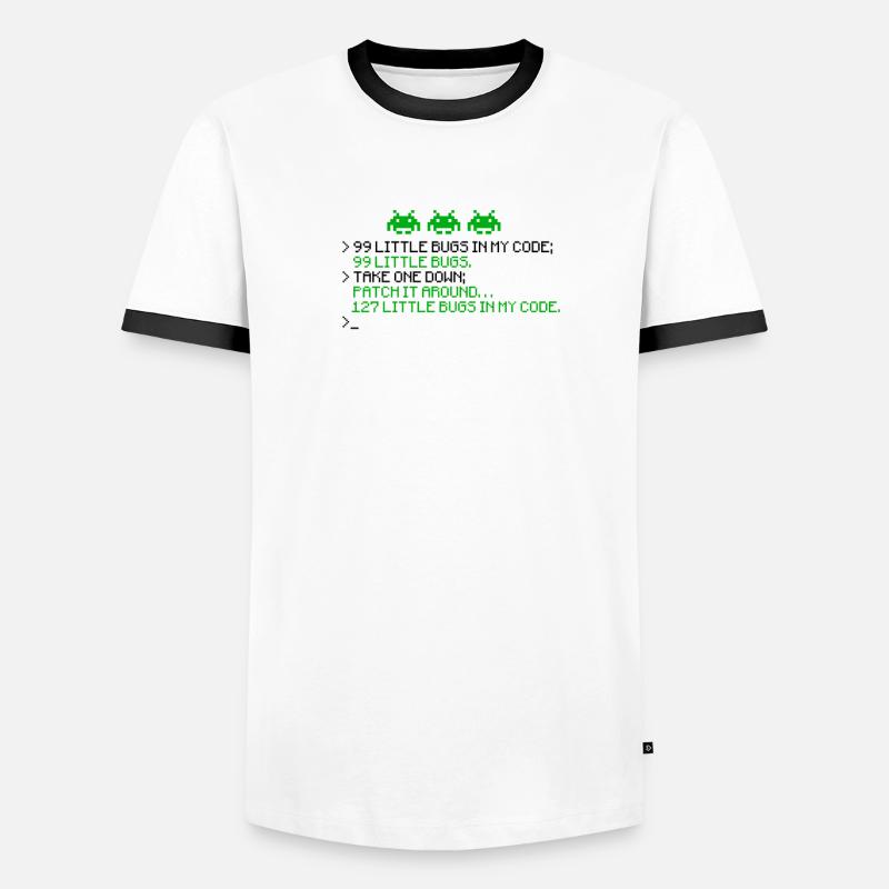 99 little bugs in my code 99 little bugs take one Men's Ringer Shirt