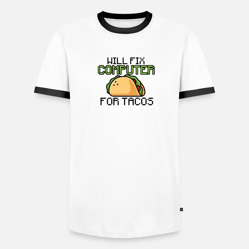 Will fix computer for tacos - circuits Men's Ringer Shirt