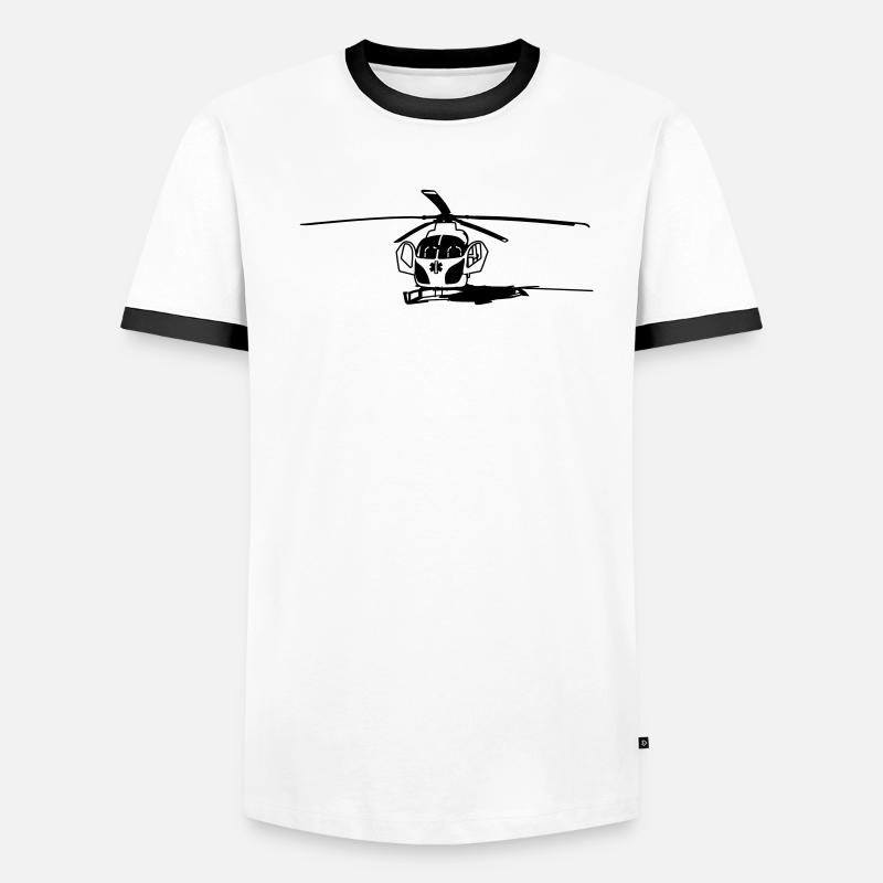 Land , helicopter Men's Ringer Shirt