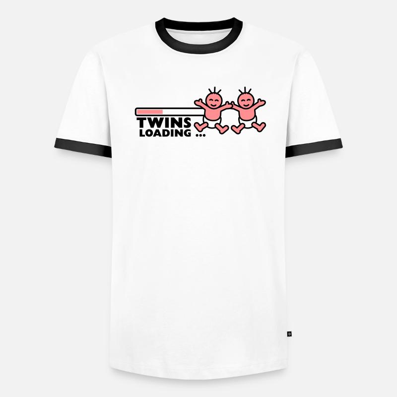 Twins Loading Männer Kontrast-T-Shirt