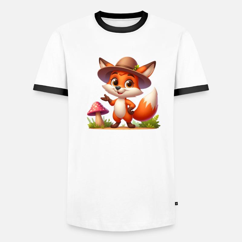 Fuchs Herbst 9 Männer Kontrast-T-Shirt