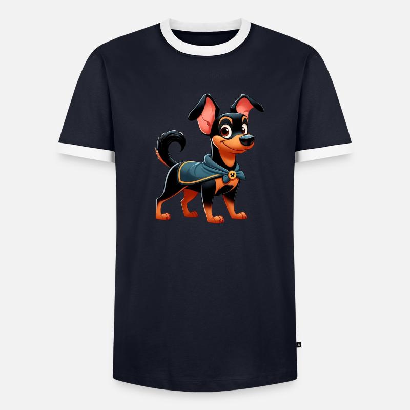 pinscher 3 T-shirt contrasté Homme