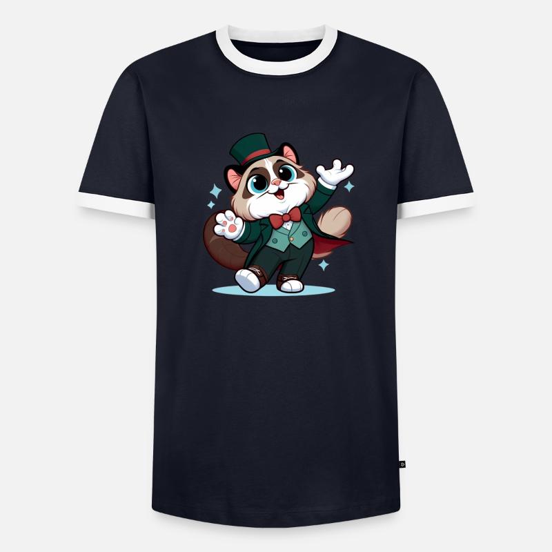 magic ragdoll T-shirt contrasté Homme
