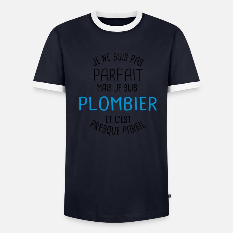 Pas parfait mais plombier T-shirt contrasté Homme