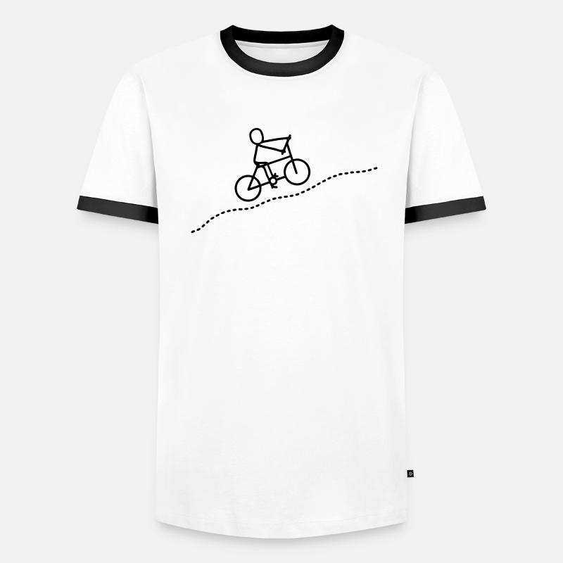 Radfahrer - bergauf Männer Kontrast-T-Shirt
