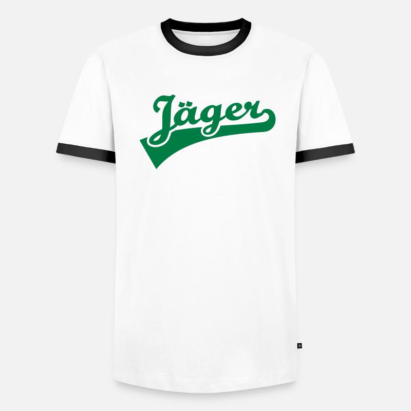 Jäger Männer Kontrast-T-Shirt