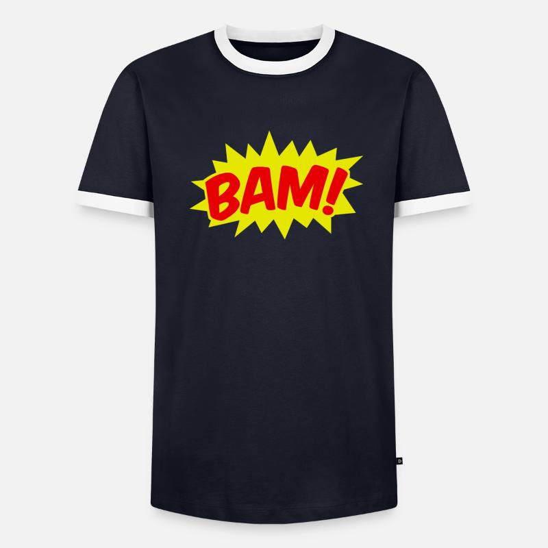 BAM Comic Sprechblase Männer Kontrast-T-Shirt