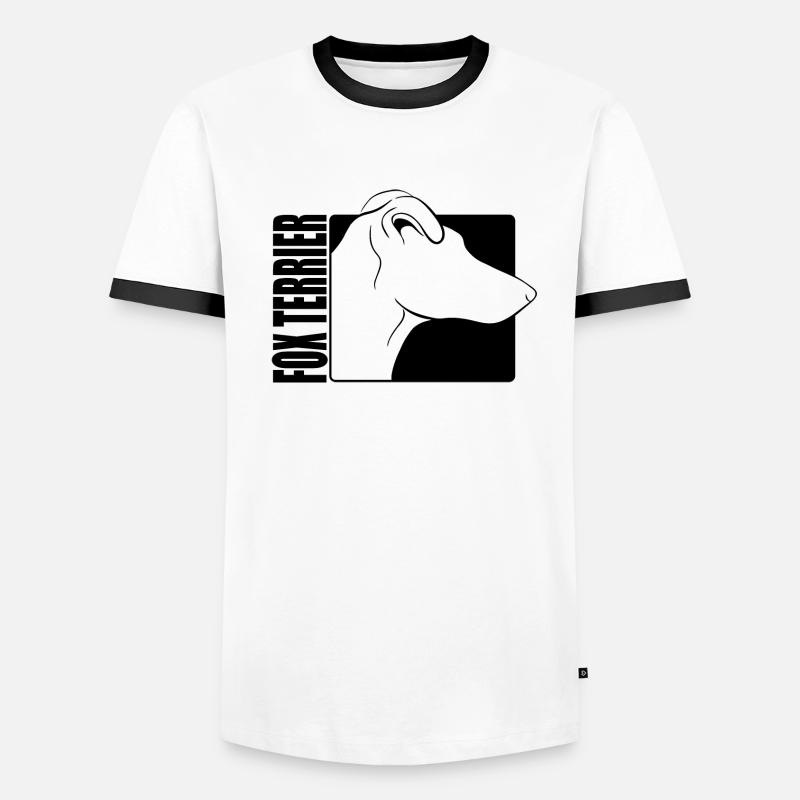 Smooth Fox Terrier Profil Wilsigns Hunde Hund Männer Kontrast-T-Shirt