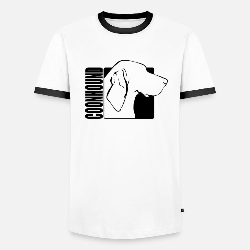 Coonhound Profil Chiens Chien Wilsigns T-shirt contrasté Homme
