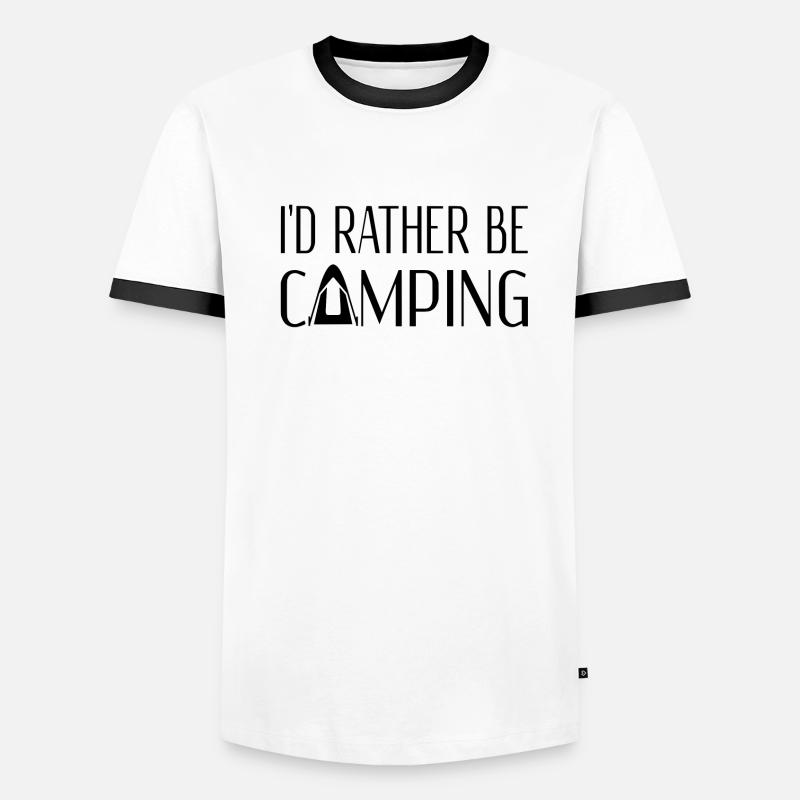 I'd Rather Be Camping Men's Ringer Shirt