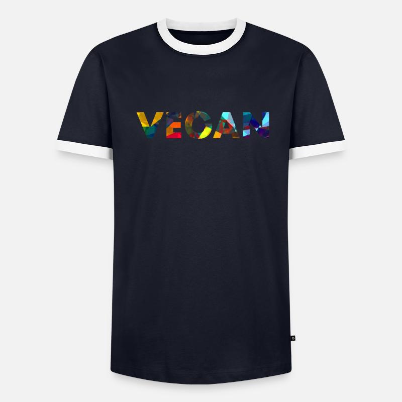 végétalien T-shirt contrasté Homme