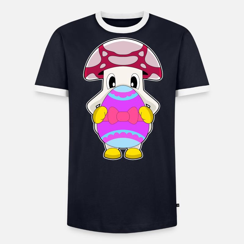 Mushroom Easter Easter Egg - Men's Ringer Shirt - undefined