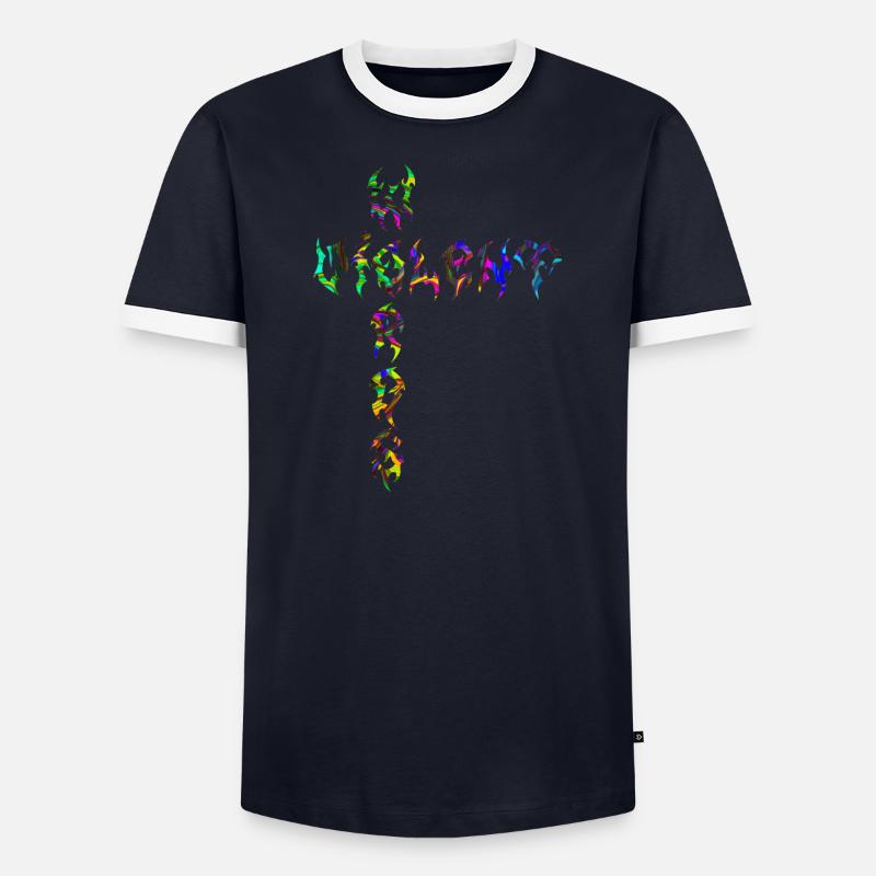 Paroles violentes T-shirt contrasté Homme