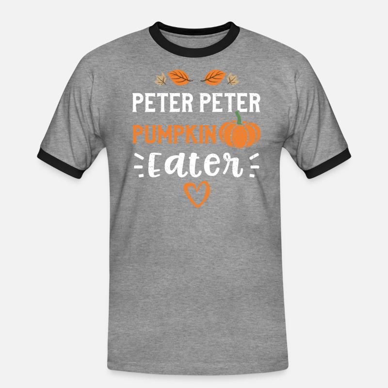 Peter Peter Pumpkin Eater - Men's Ringer Shirt - heather grey/black
