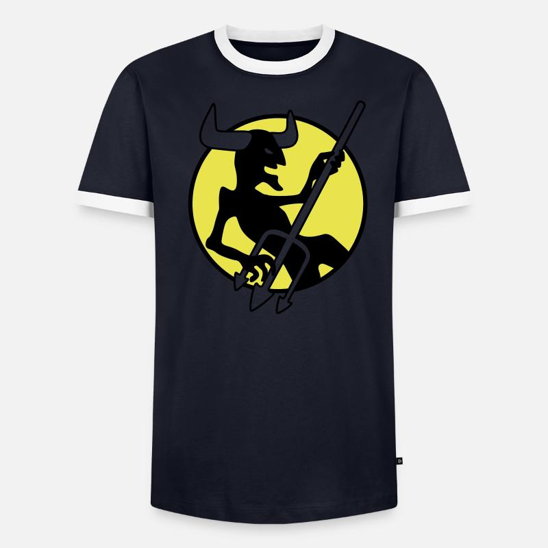 rockin_devil_3c T-shirt contrasté Homme