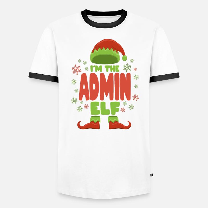 Admin Elfe de Noël T-shirt contrasté Homme