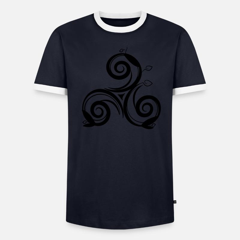 triskell arbre T-shirt contrasté Homme