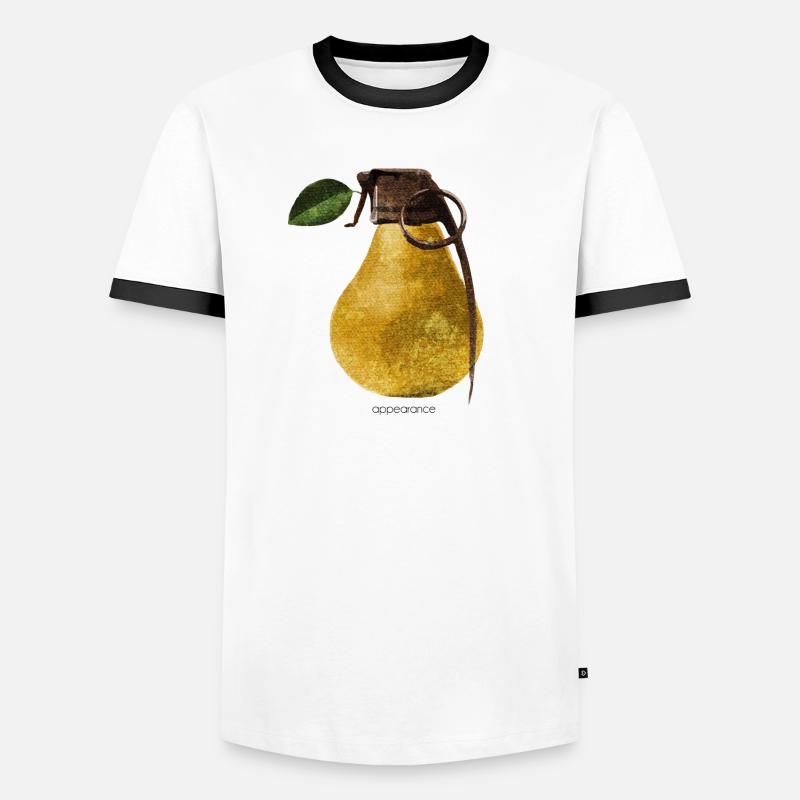 Appearance Pear Hand Grenade Graphic Art Men's Ringer Shirt