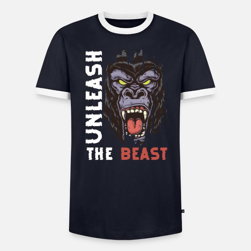 Chimpanzé singe primate T-shirt contrasté Homme