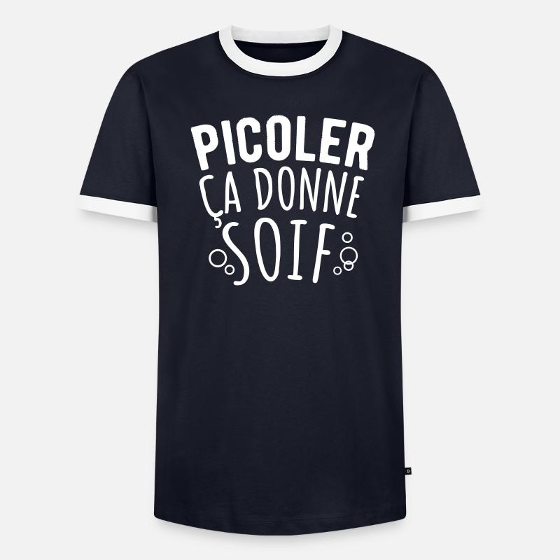 Picoler ça donne soif T-shirt contrasté Homme