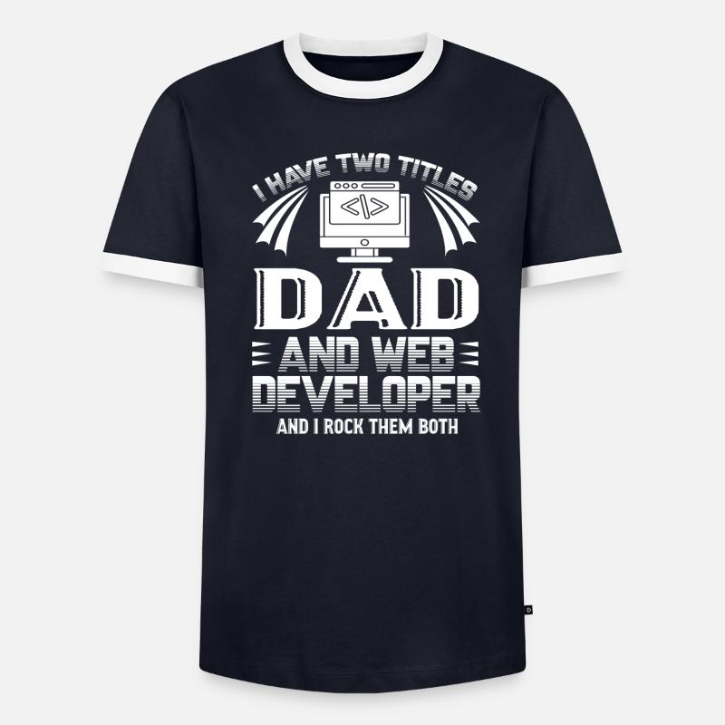 Web Developer Web Developer Dad - Men's Ringer Shirt - undefined