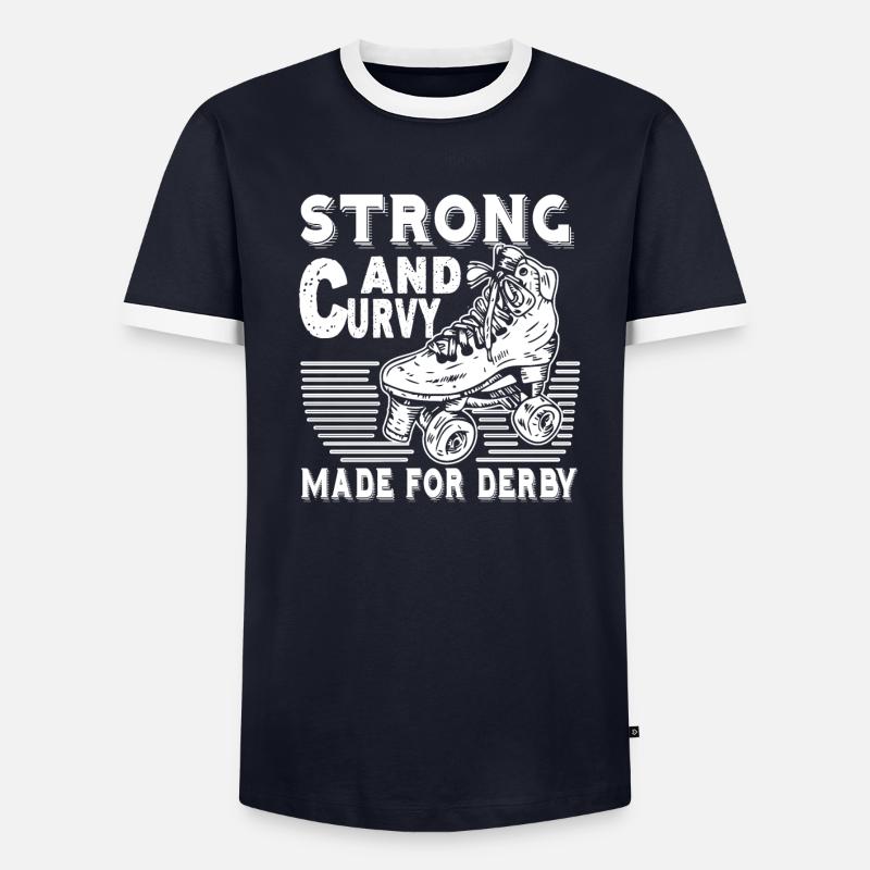 Strong And Curvy Made For Roller Derby Men's Ringer Shirt