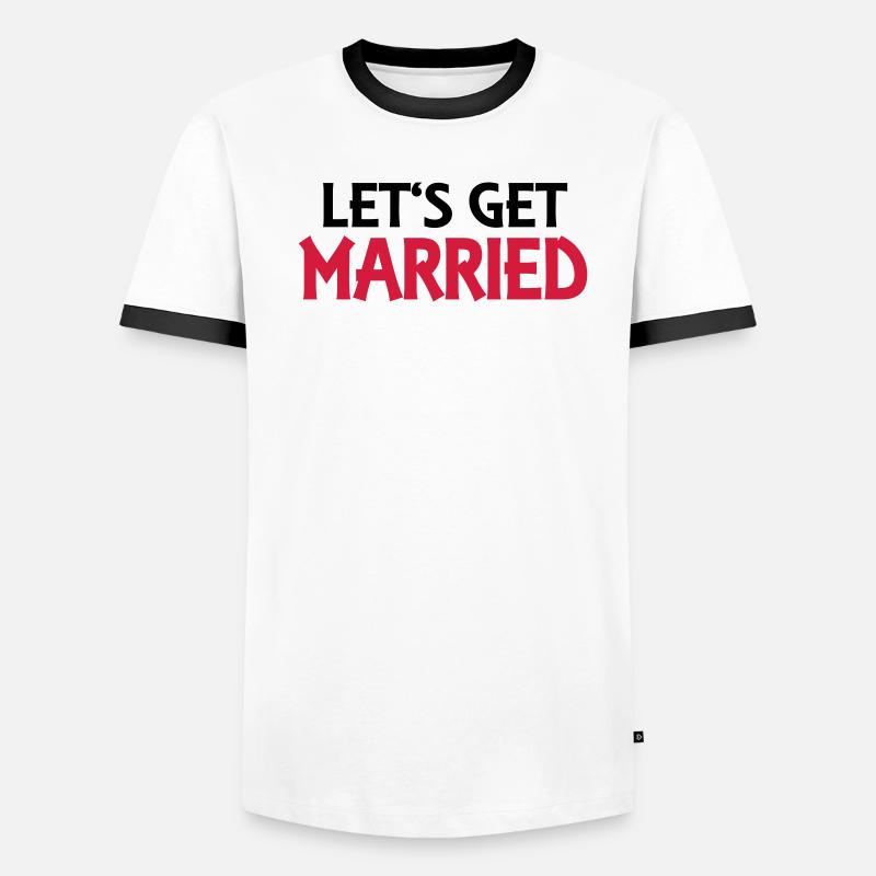 Let's get married T-shirt contrasté Homme