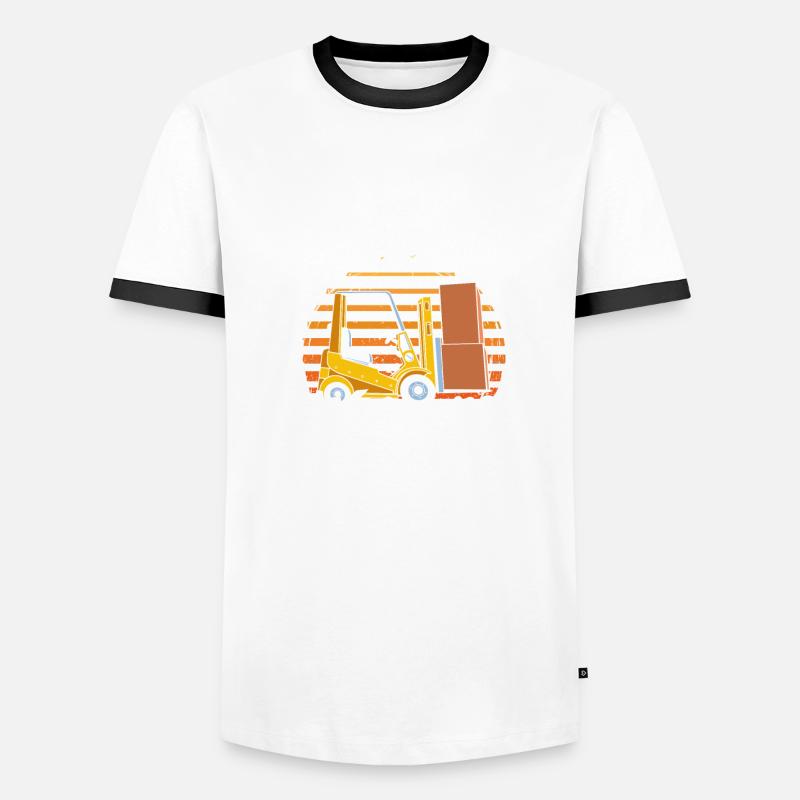 Gabelstapler Staplerfahrer Männer Kontrast-T-Shirt