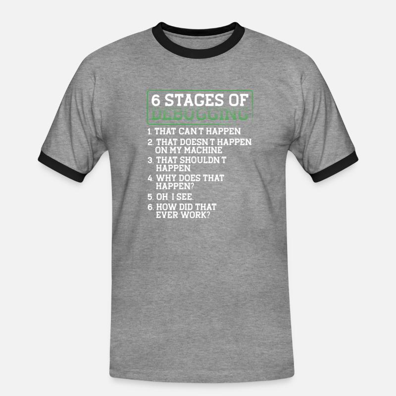Programmieren Informatiker Coder - Männer Kontrast-T-Shirt - Grau meliert/Schwarz