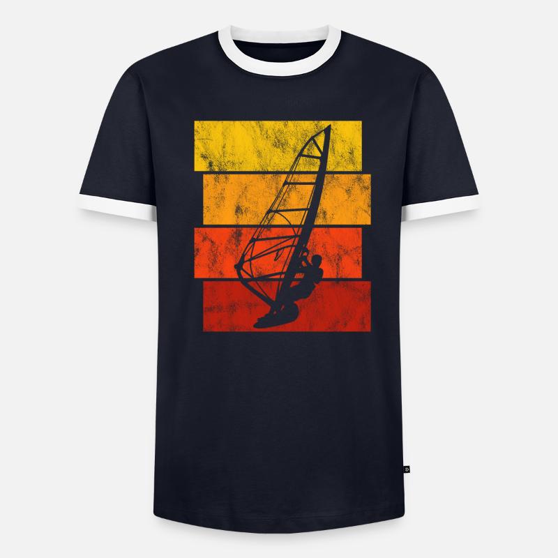 Windsurfing Retro Windsurfer Surf surf T-shirt contrasté Homme