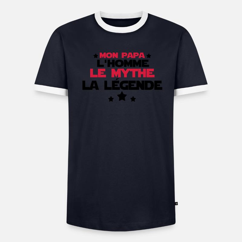 mon papa T-shirt contrasté Homme