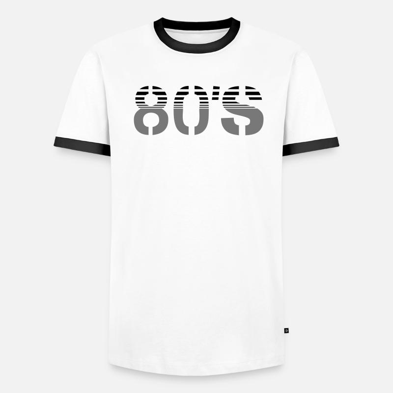 80s Logo Männer Kontrast-T-Shirt