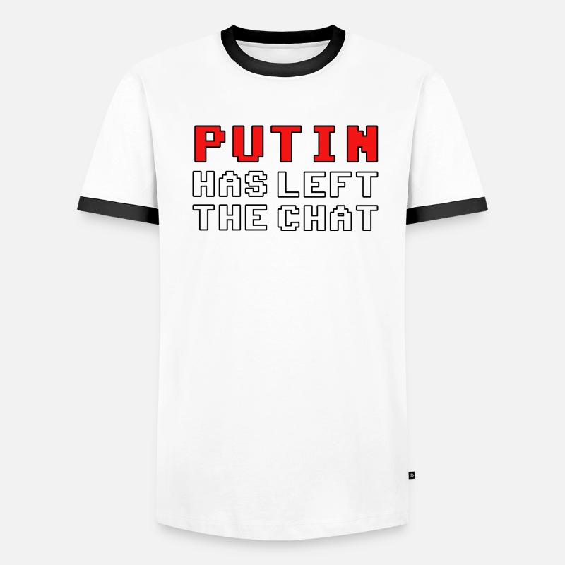 Putin has left the chat Männer Kontrast-T-Shirt