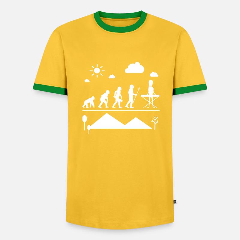 Synthesizer Synthesizer Evolution - Männer Kontrast-T-Shirt - undefined