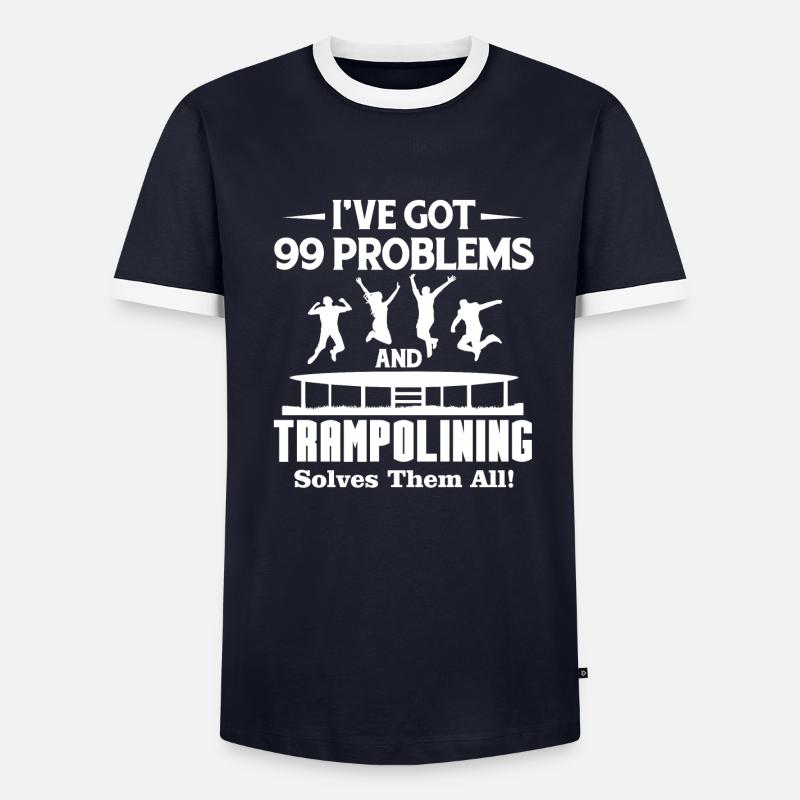 Trampolining Solves All Problems - Men's Ringer Shirt - undefined